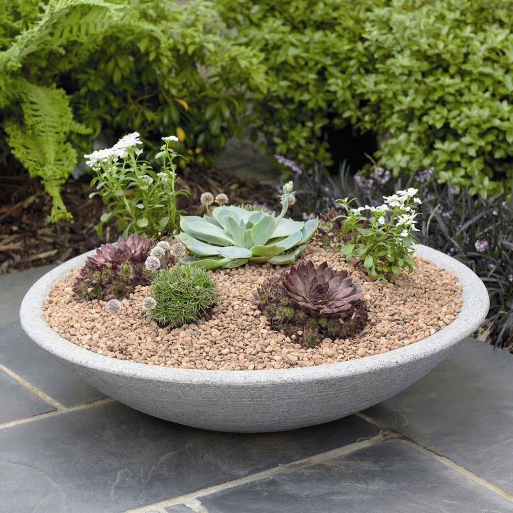 Olive Garden Planter | 40cm Grey