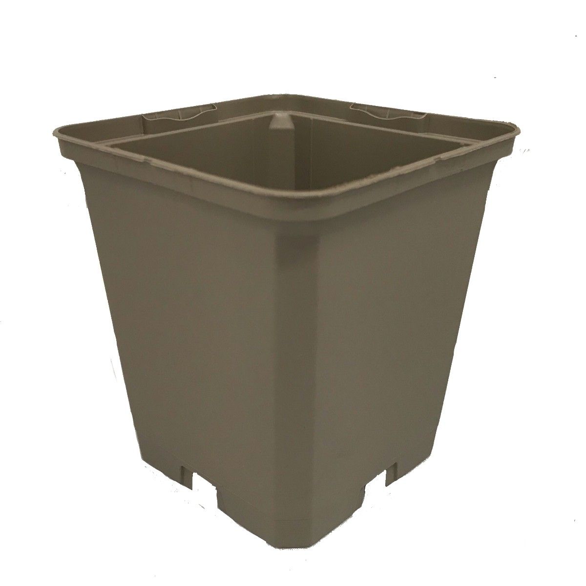 Recyclable Square TaupeGrey 9cm Plastic Plant Pots Pack of 10