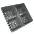 4 Cell Recyclable Grey Plastic Plant Tray | Pack of 10