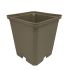 Recyclable Square Taupe-Grey 9cm Plastic Plant Pots | Pack of 10