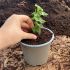 Recyclable Taupe-Grey 13cm Plastic Plant Pots | Pack of 10