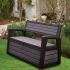 Hudson Wood-Texture Garden Storage Bench | Keter Deck Box 227L