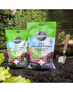 Miracle-Gro 2 in 1 Nourish & Protect Flowers, Fruit & Vegetables Plant Food | 1Kg