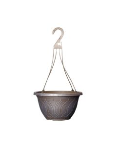 Monaco 12" Hanging Basket | Grey and Blue