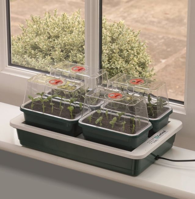 10 Watt Fab 4 Electric Heated Propagator for Plants and Seeds