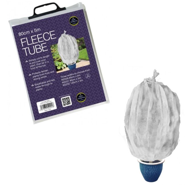 Frost Protection Fleece Tube for Plants | 80cm x 5m (30gsm)